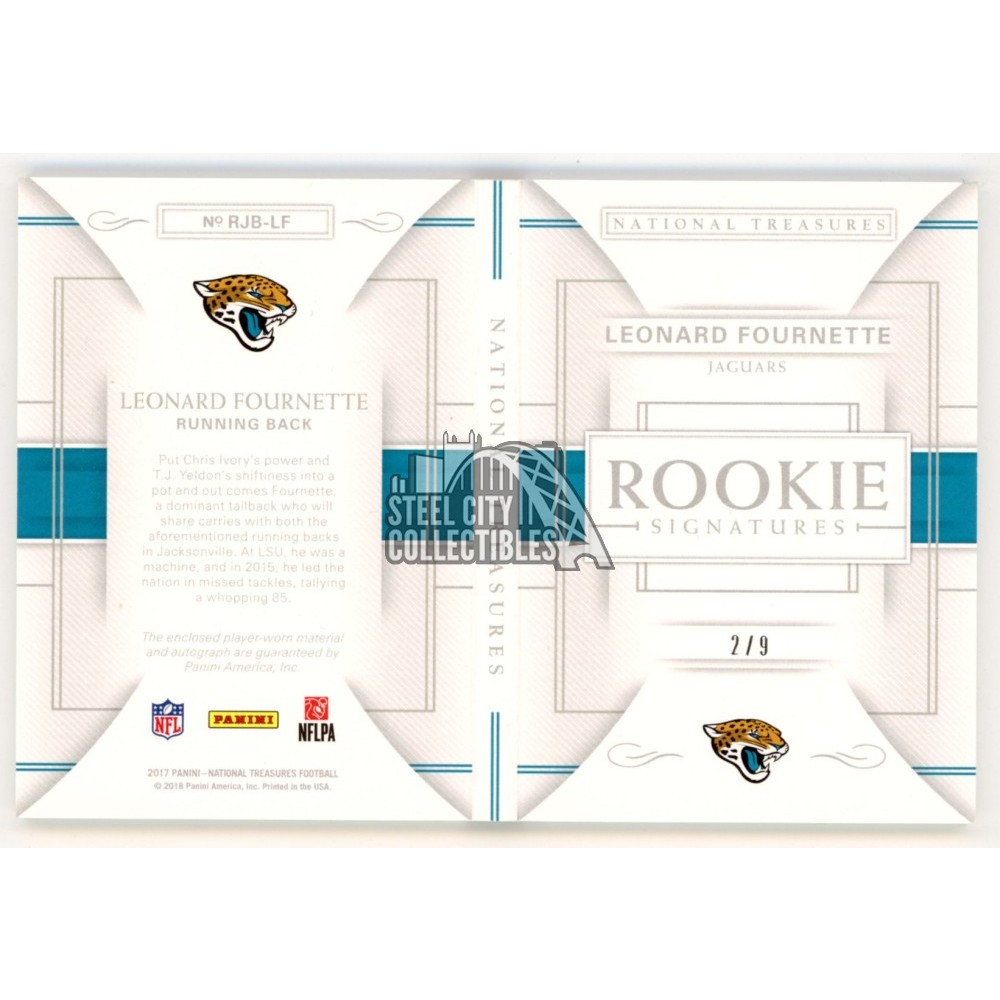 Leonard Fournette 2017 National Treasures Autograph Rookie Letter Patch  Booklet 2/9 | Steel City Collectibles