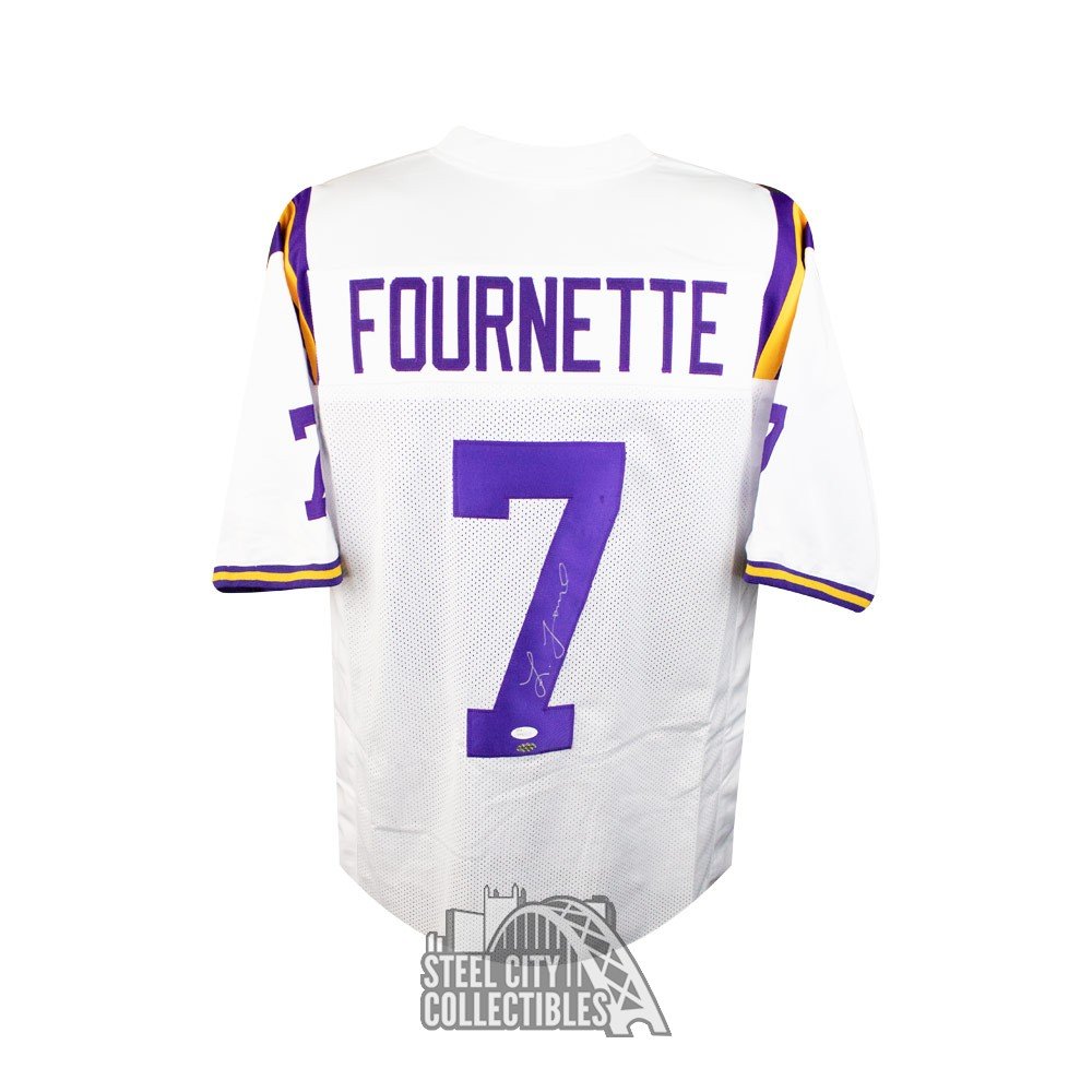 Lids Leonard Fournette LSU Tigers Fanatics Authentic Autographed Nike White  Game Jersey with Geaux Tigers Inscription