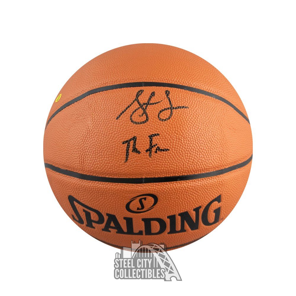 steve-francis-the-franchise-autographed-spalding-basketball-jsa-coa