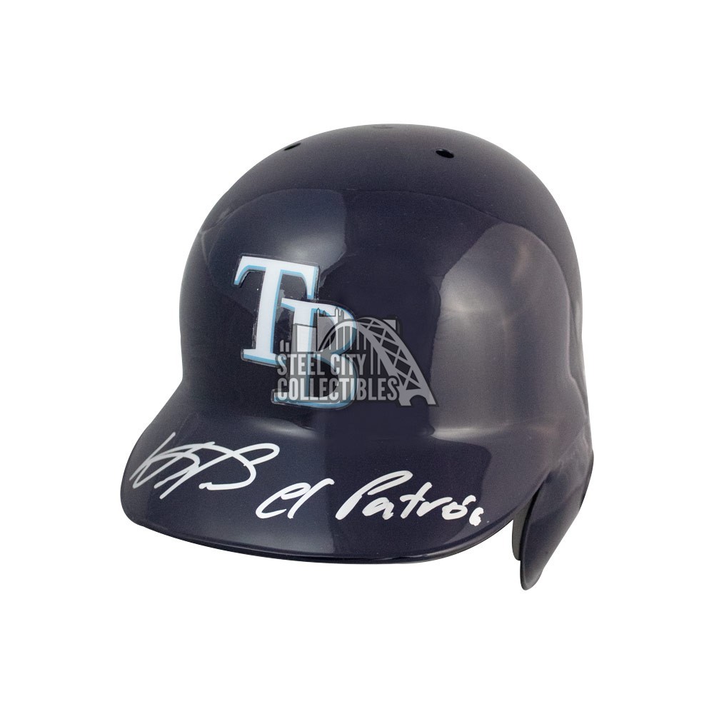 Wander Franco Autographed Tampa Bay Rays Custom Gray Baseball