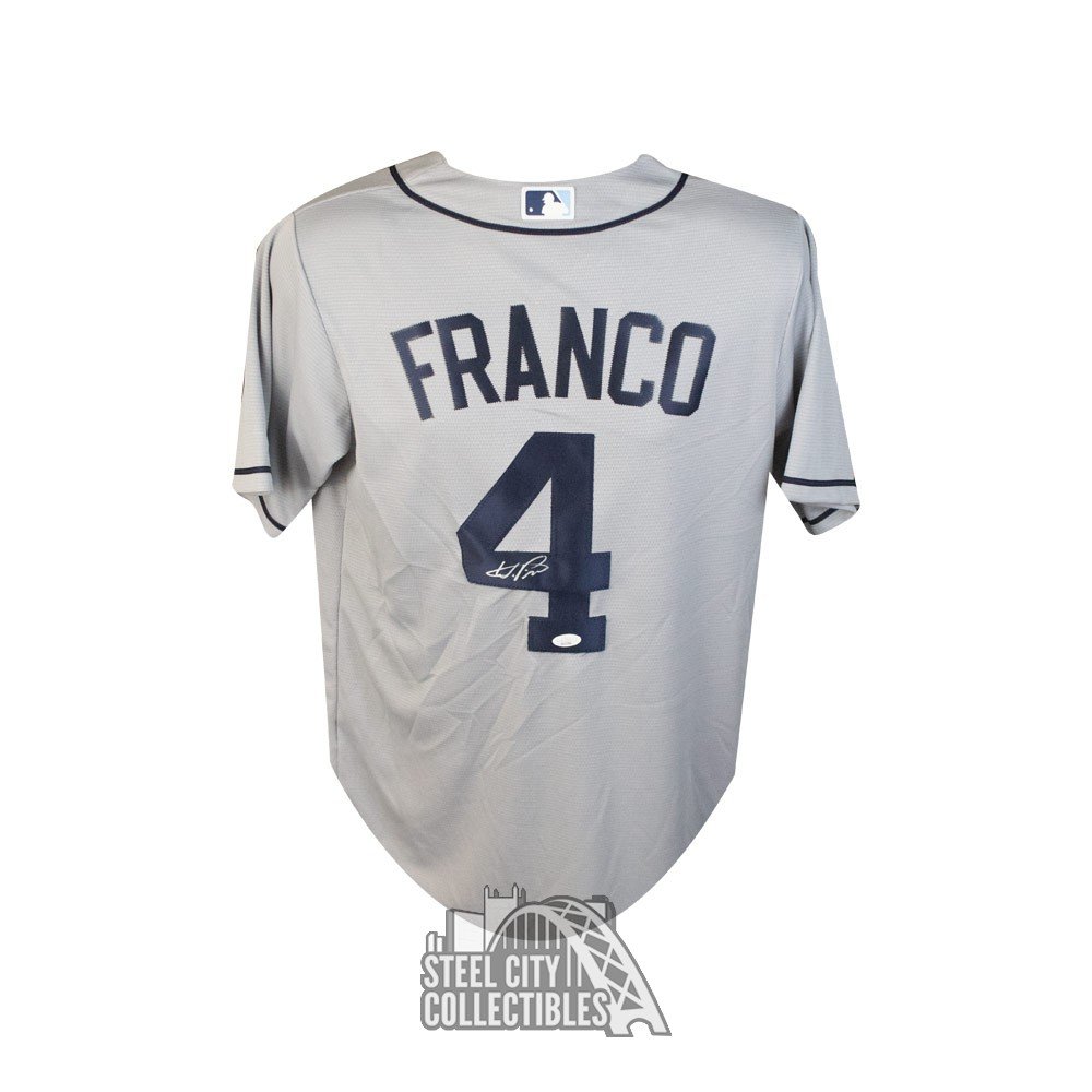 Wander Franco Autographed Tampa Bay Rays Gray Majestic Baseball Jersey -  JSA COA