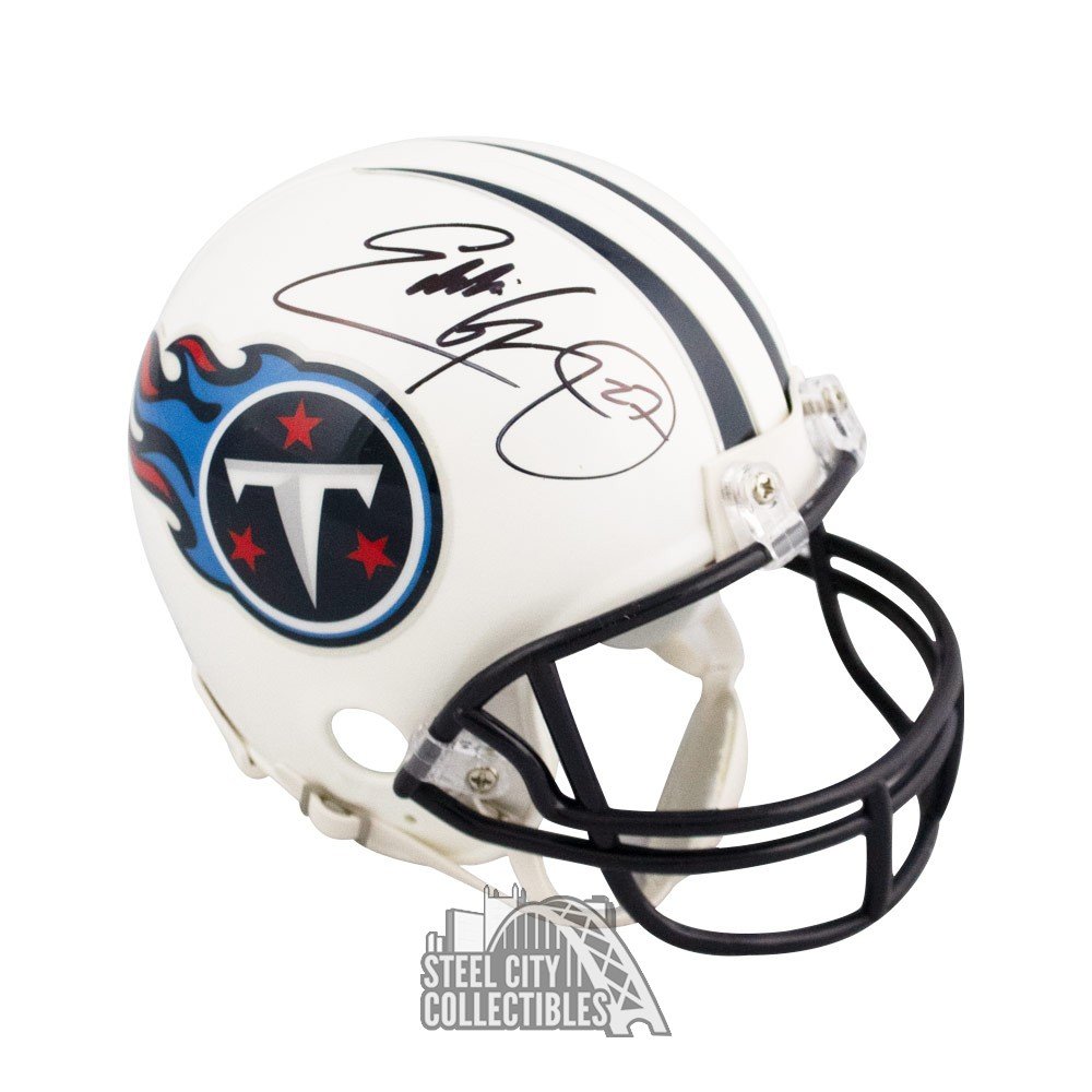 Eddie George Tennessee Titans Autographed White Full Size Authentic Speed  Helmet 96 NFL ROY