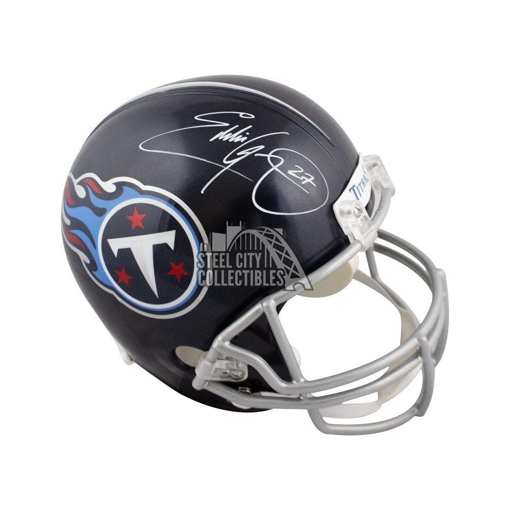 Eddie George Tennessee Titans Autographed White Full Size Authentic Speed  Helmet 96 NFL ROY