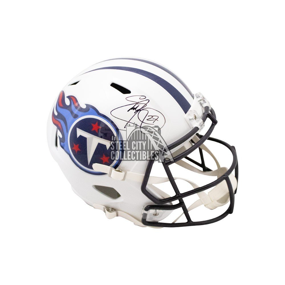 Eddie George Autographed Titans White Speed Replica Full-Size Football  Helmet - BAS COA