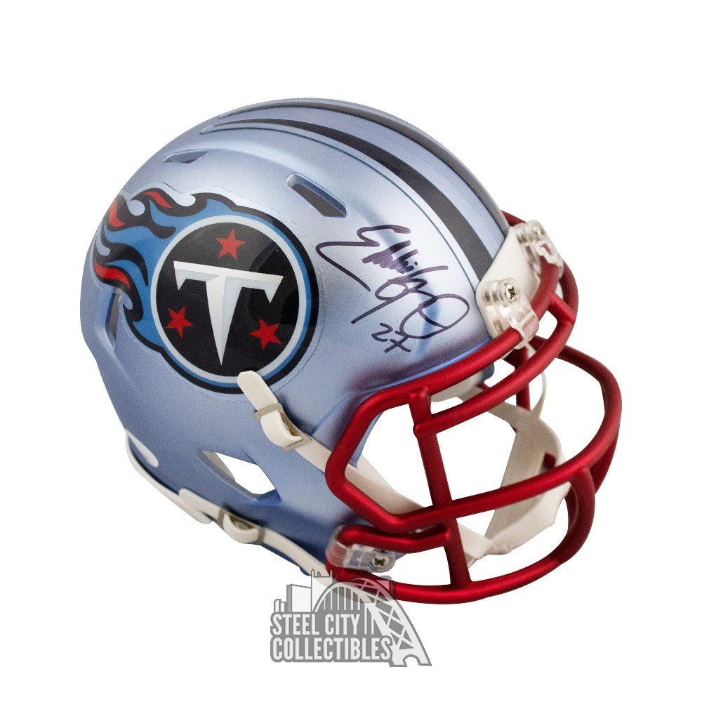 Eddie George 96 NFL ROY Autographed Titans Speed Authentic Full-Size  Football Helmet - BAS COA