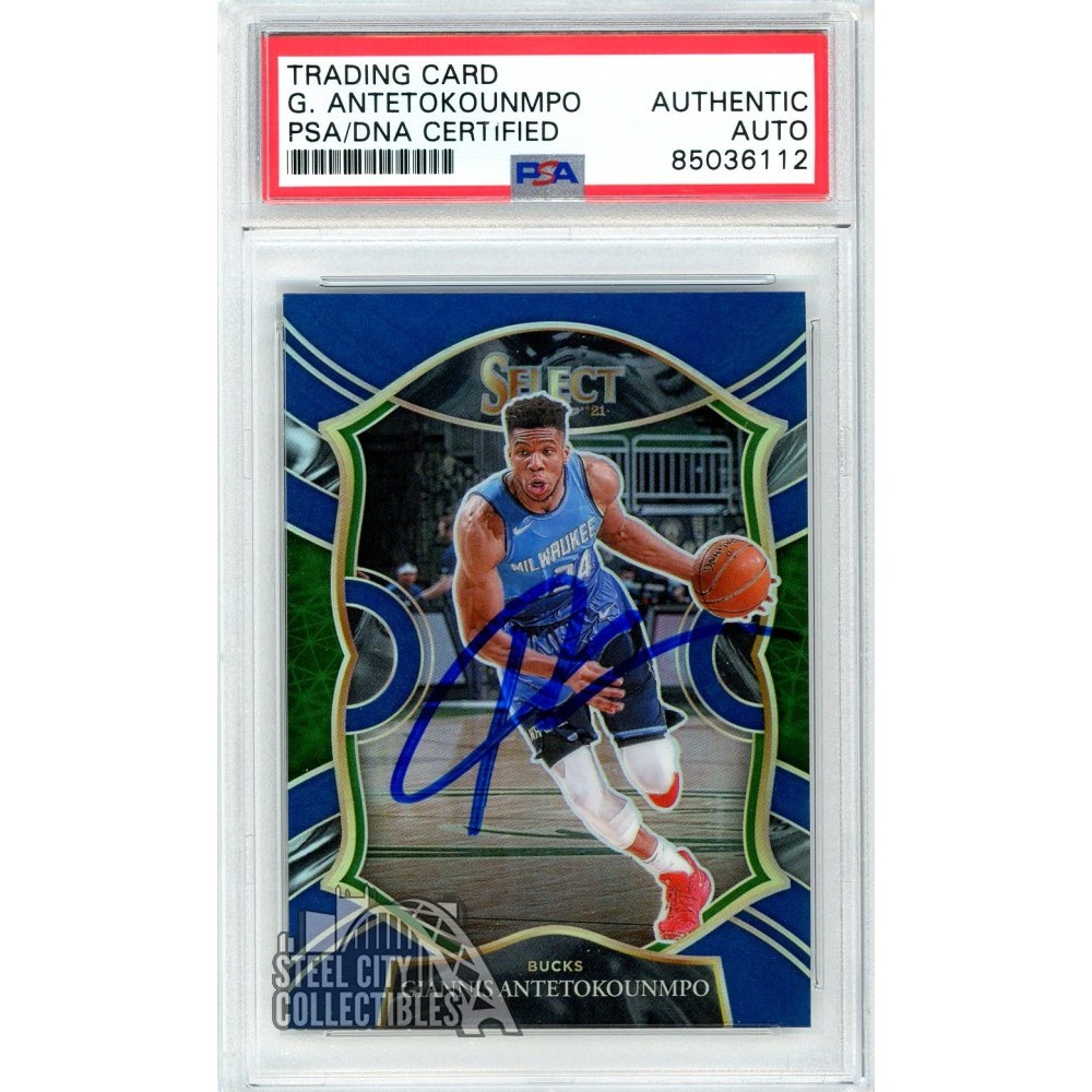 Giannis Antetokounmpo Milwaukee Bucks Autographed Blue City