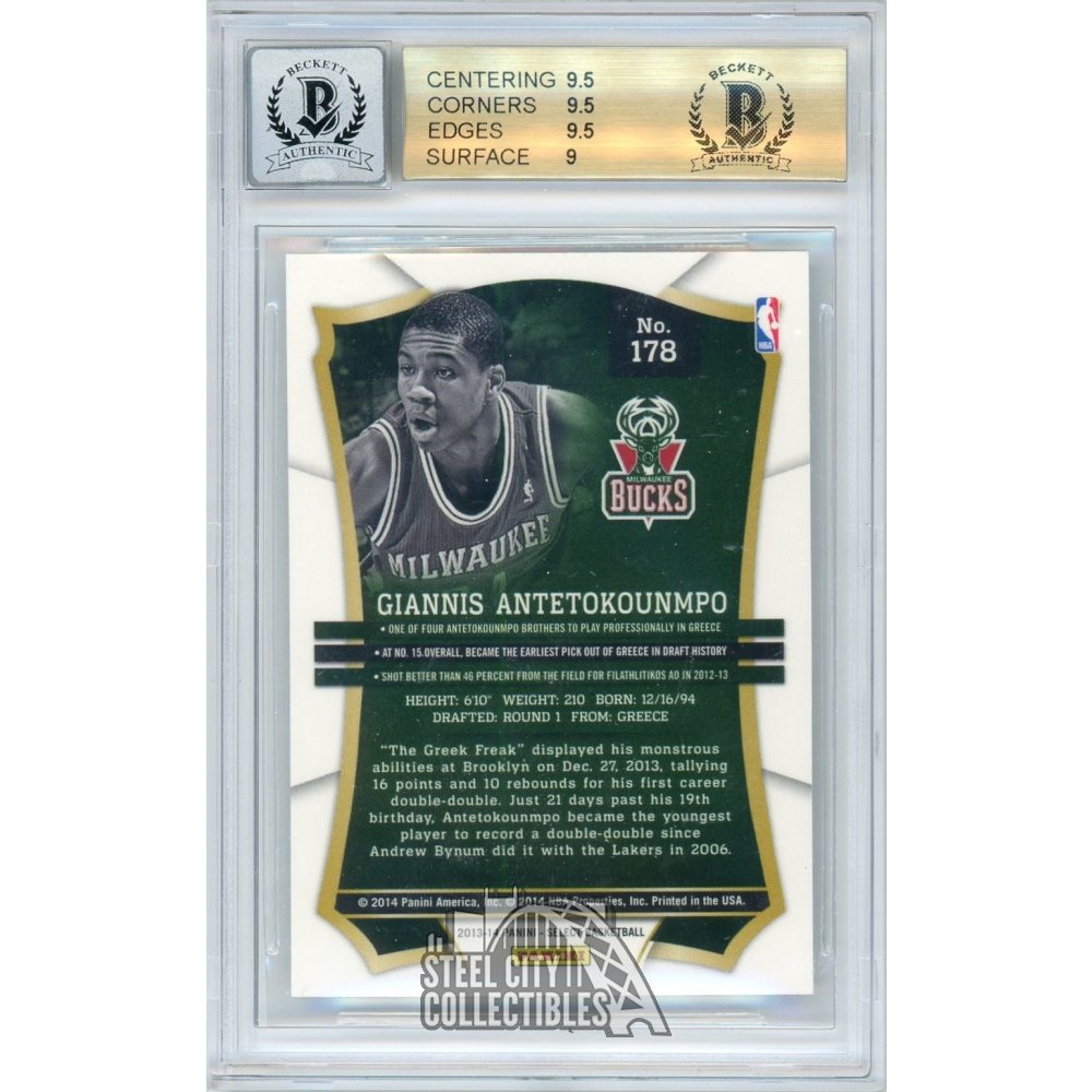 Giannis Antetokounmpo 2013-14 Panini Select Autograph Rookie Card