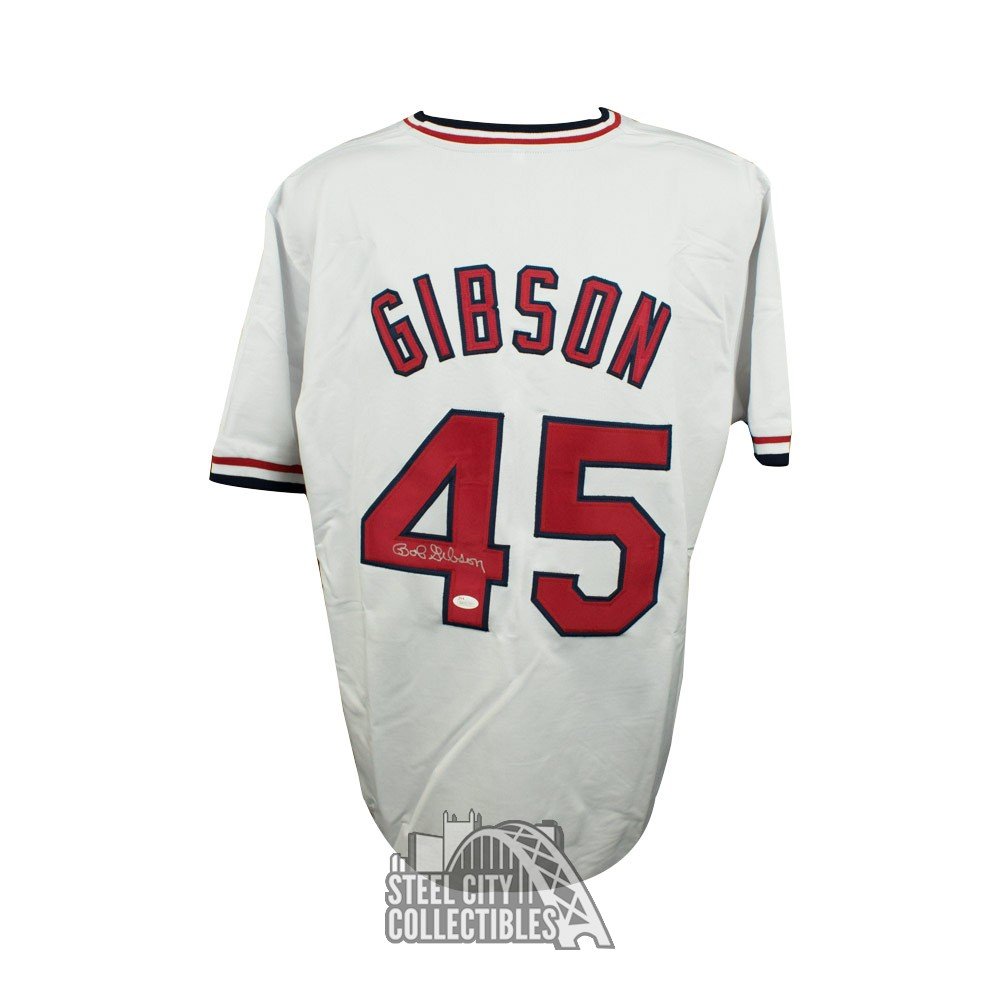 Bob Gibson Autographed St Louis Custom White Baseball Jersey - JSA COA