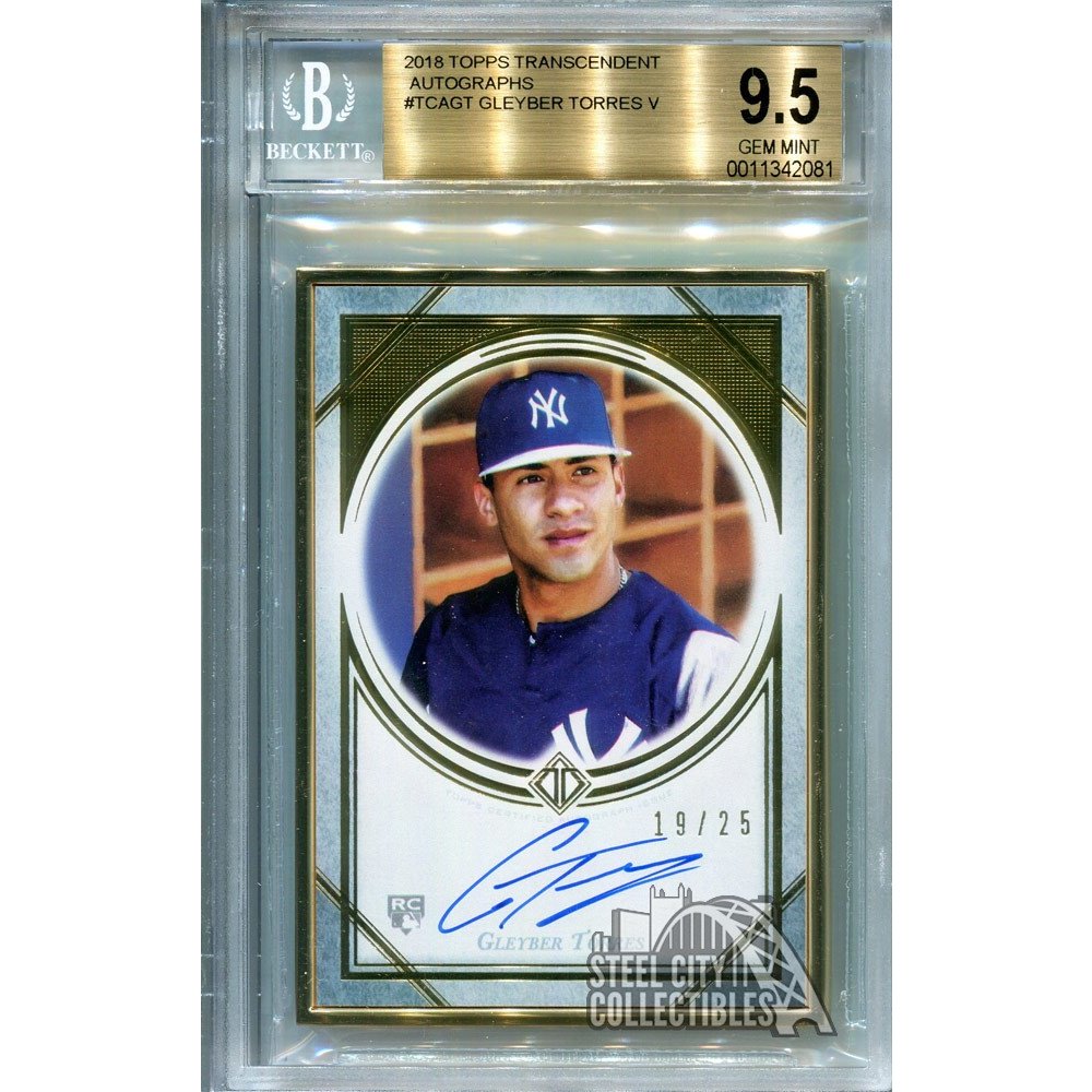 Gleyber Torres 2018 Topps Transcendent Autograph Rookie Card RC 19/25 ...