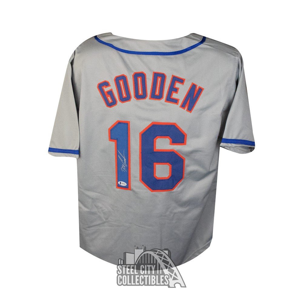 Dwight Gooden Signed Gray Baseball Jersey