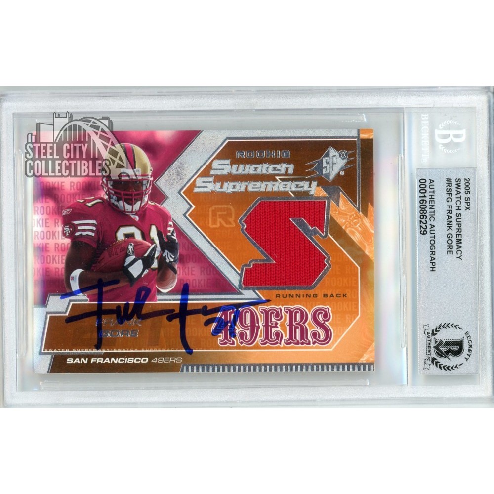 Frank Gore 2007 Topps DPP Autograph Jersey Card #UC-FG BAS 10