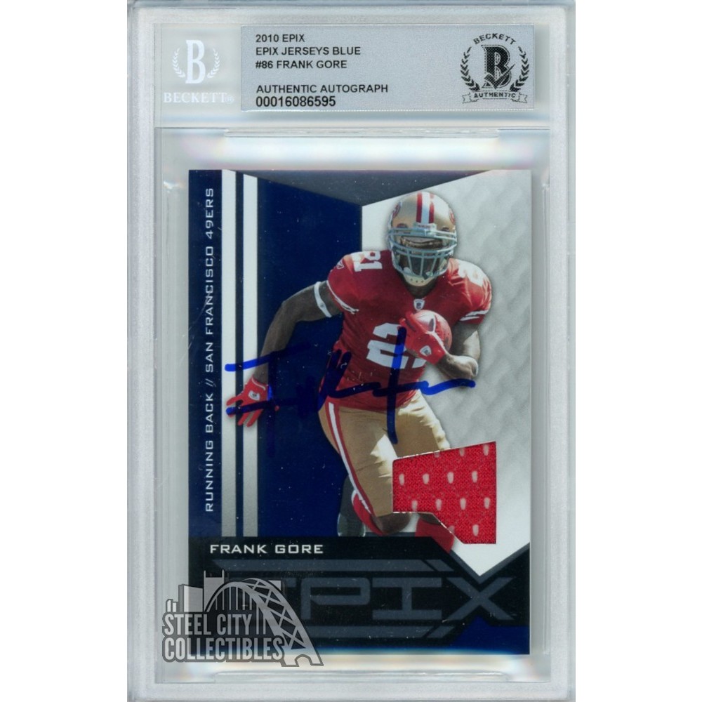 Frank Gore 2009 Icons Autograph Jersey Card /299 #IC-FG BAS 10