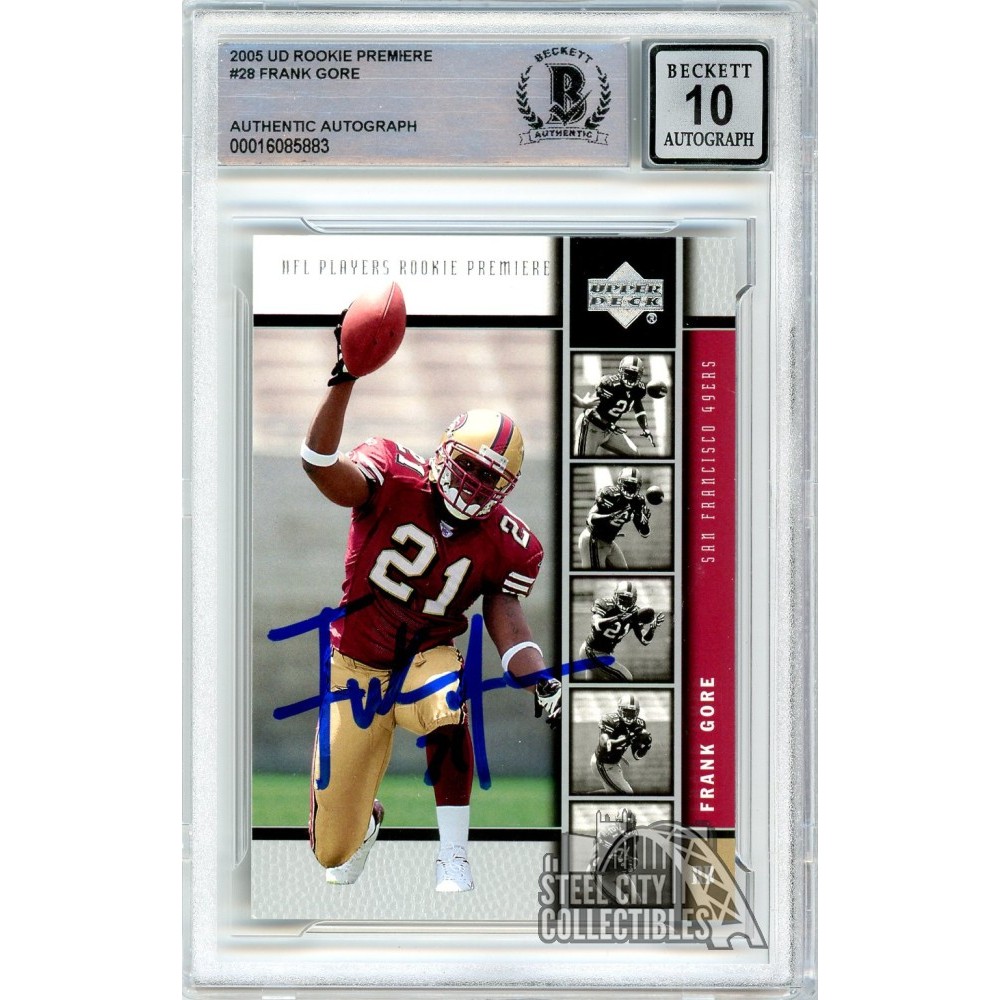 Frank Gore 2005 Bowman Autograph Rookie Jersey Card #FF-FG BAS 10