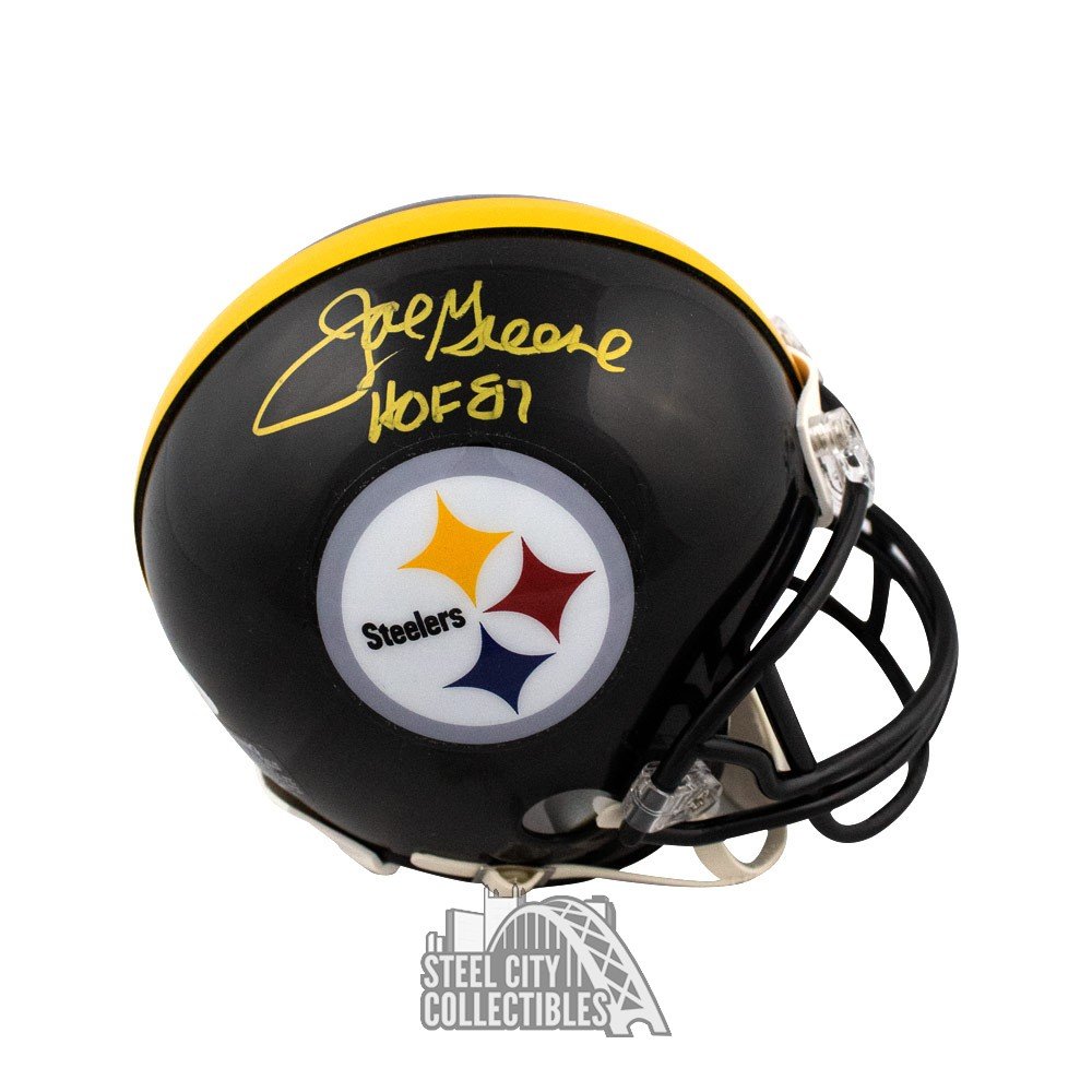 Joe Greene Autographed Pittsburgh Steelers Vintage Gold Mini Helmet - JSA  COA