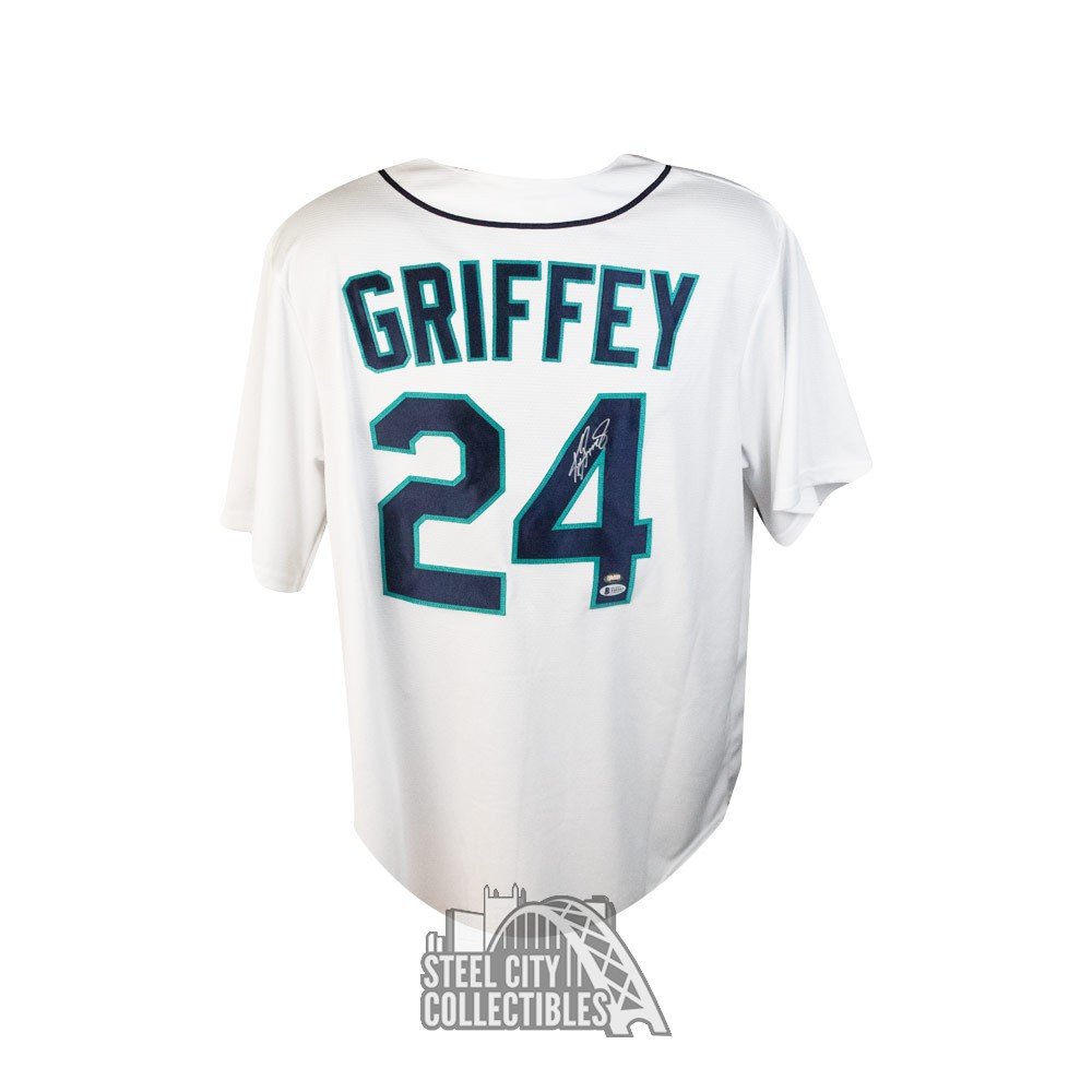 Signed Ken Griffey Jr Seattle Mariners rookie jersey
