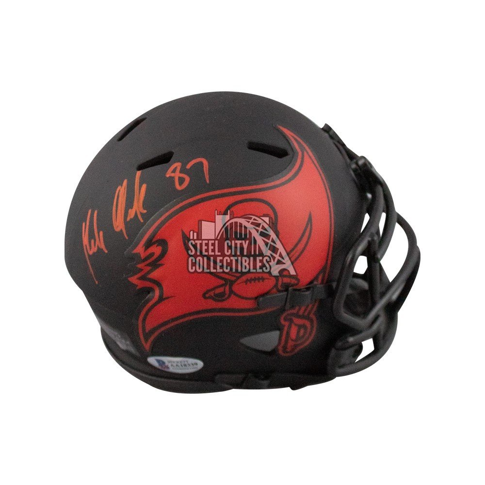 Rob Gronkowski Autographed Buccaneers Camo Mini Football Helmet - BAS COA