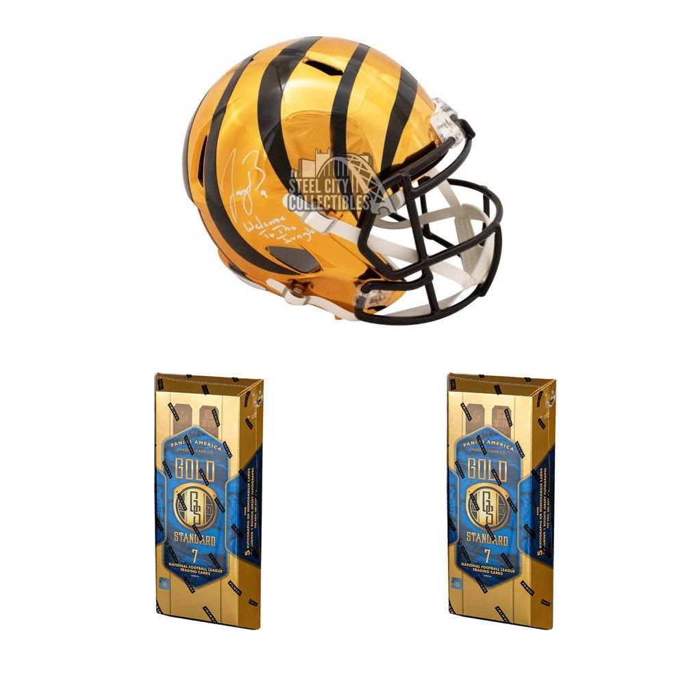 2021 Panini Gold Standard Football Hobby 2-Box Random Serial Number Group  Break - Prize - Joe Burrow Welcome to the Jungle Autographed Bengals Chrome  Replica F/S Helmet - Fanatics #1 - CHRIS