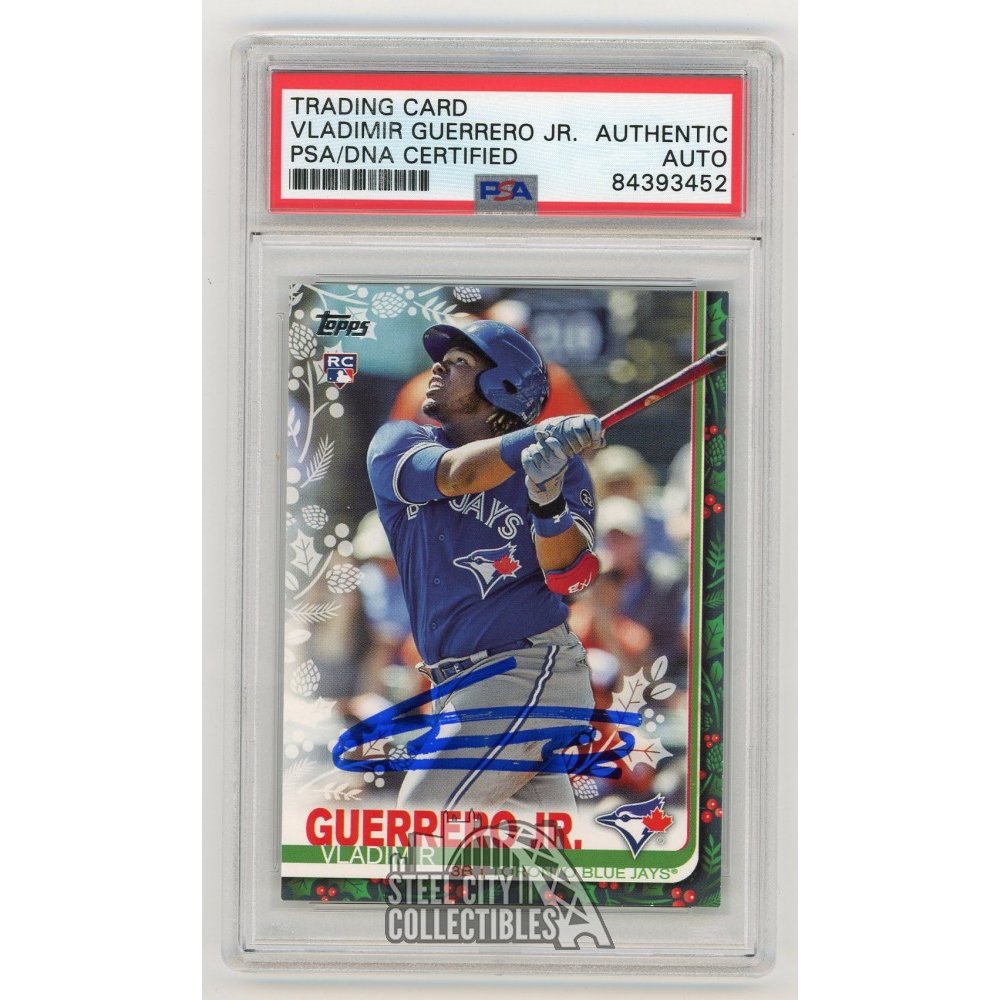 Autographed Toronto Blue Jays Vladimir Guerrero Jr. Topps White