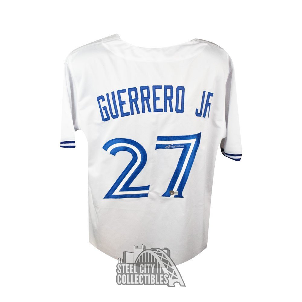 Vladimir Guerrero Jr. Signed White Custom Baseball Jersey BAS Itp