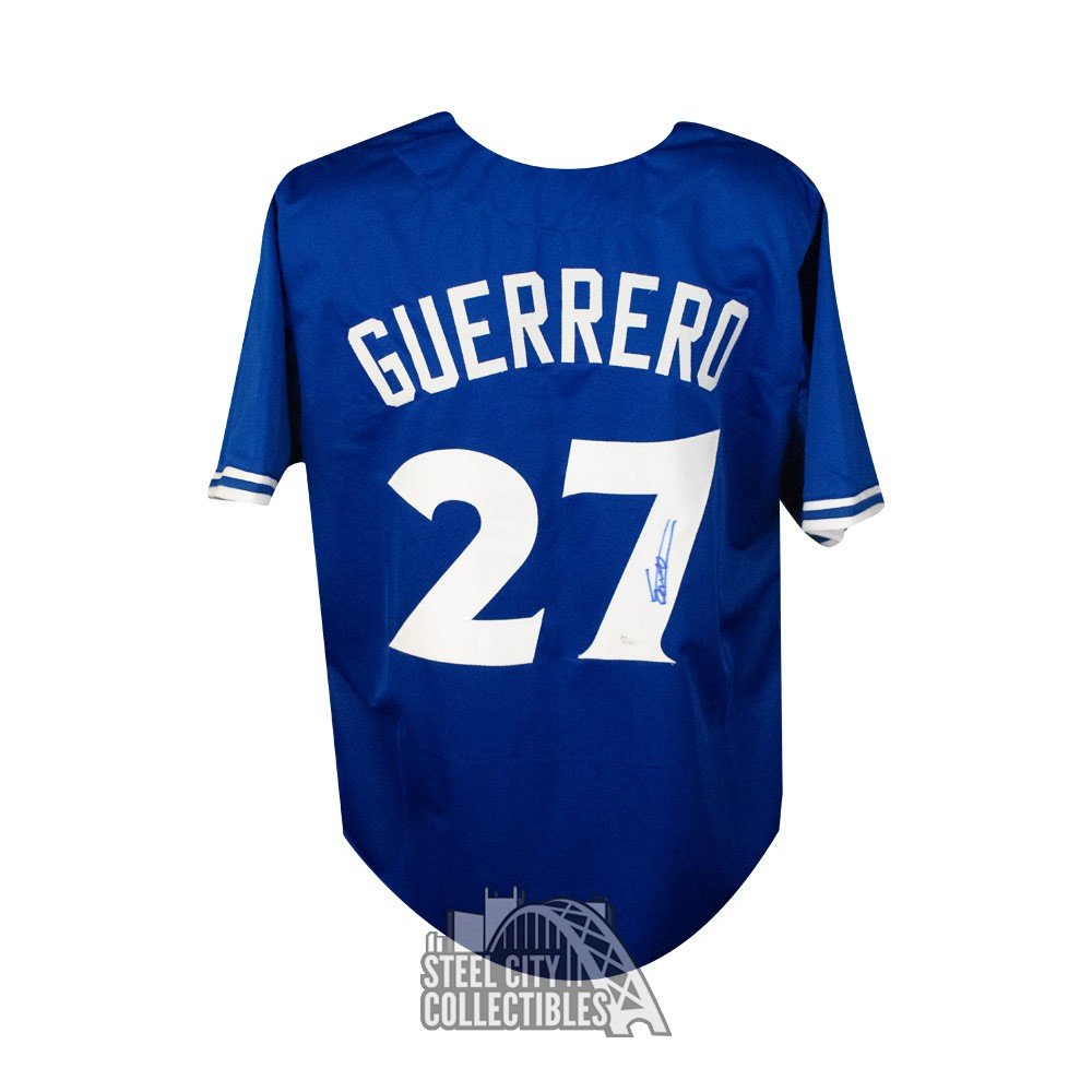 Vladimir Guerrero Jr Autographed Custom Baseball Jersey - JSA COA (Blue Ink)
