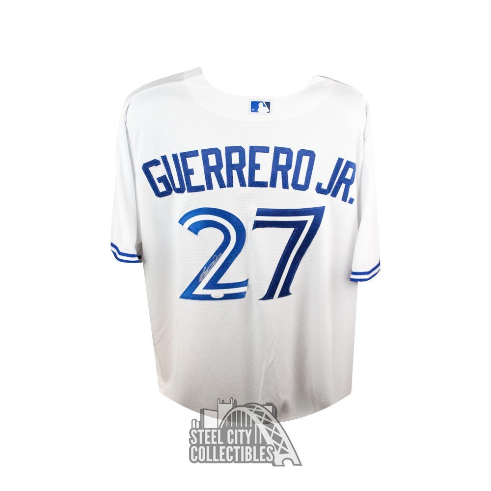 Vladimir Guerrero Jr Autographed Toronto Blue Jays Nike White Baseball  Jersey - JSA COA