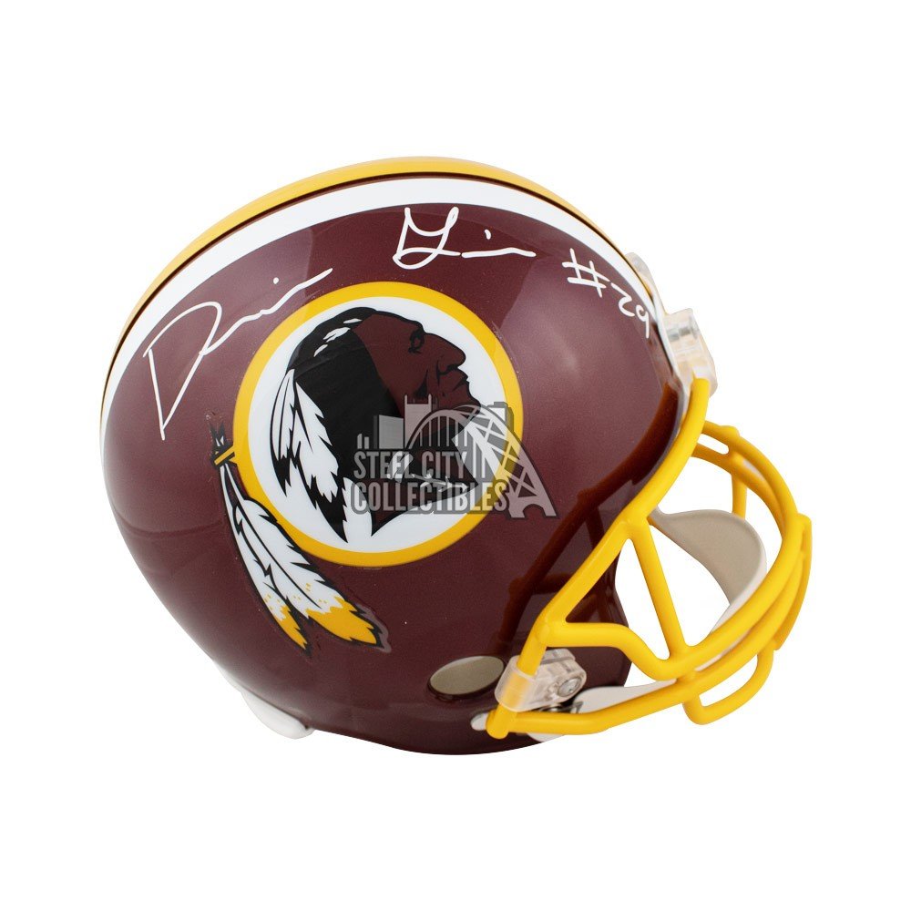 Derrius Guice Autographed SIGNED Washington Redskins Helmet - JSA