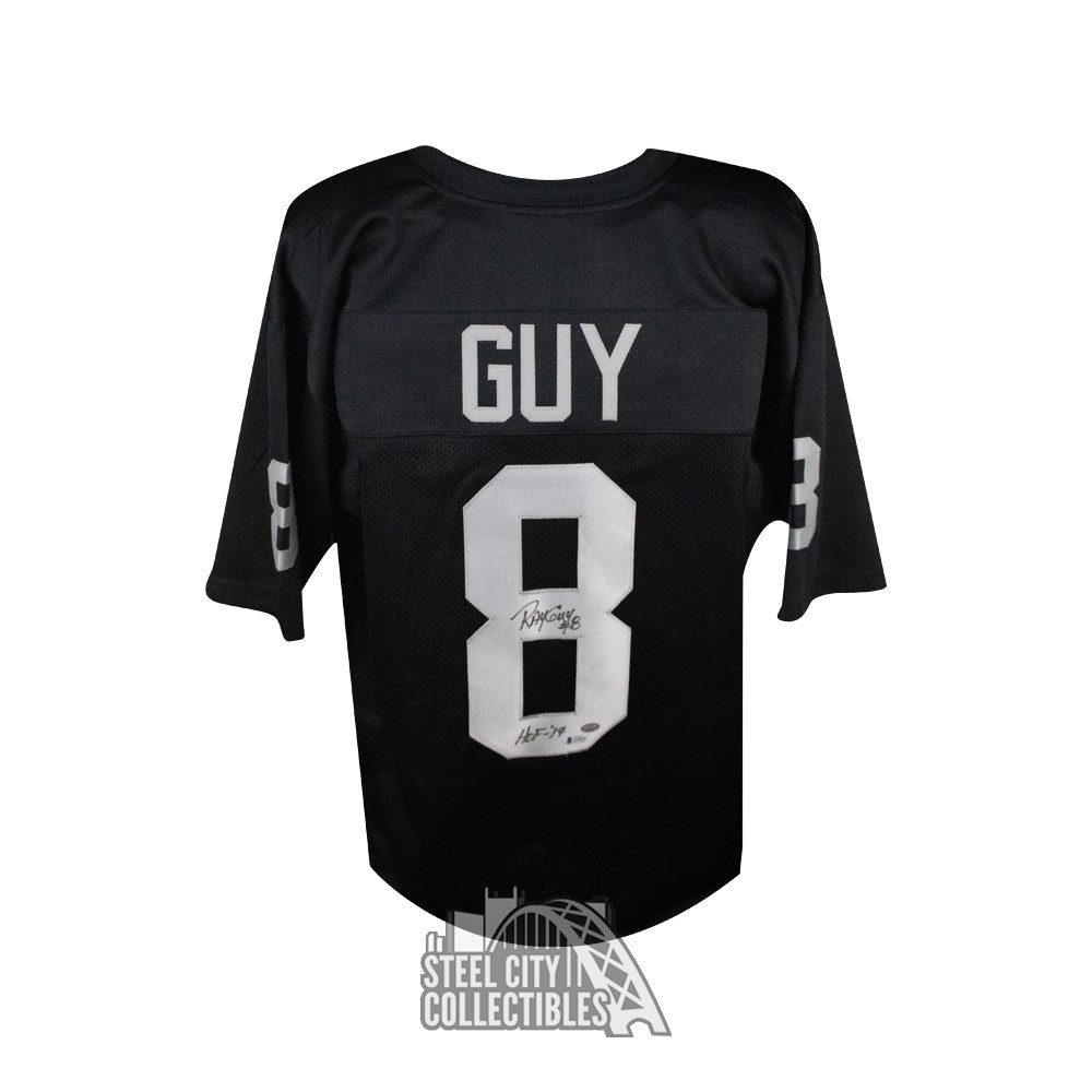 Ray Guy HOF 14 Autographed Oakland Custom Football Jersey - BAS COA ...