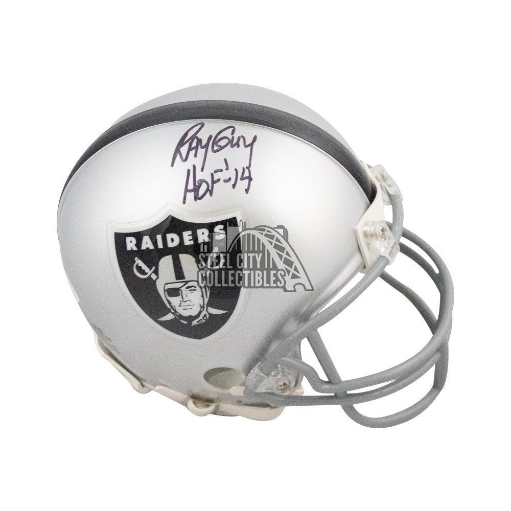 RAY GUY SIGNED OAKLAND RAIDERS MINI HELMET #1 Pick JSA /Coa