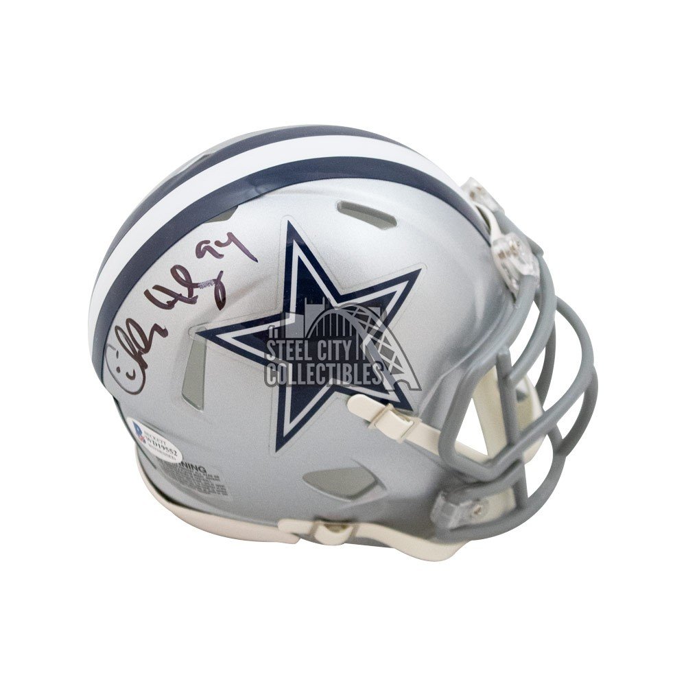 Taco Charlton Autographed/Signed Dallas Cowboys Ice Mini Helmet JSA 31875