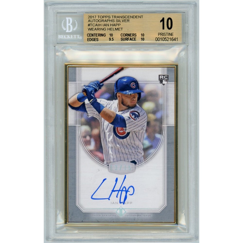 Ian Happ 2017 Topps Transcendent Framed Silver Autograph RC 13/15 - BGS ...