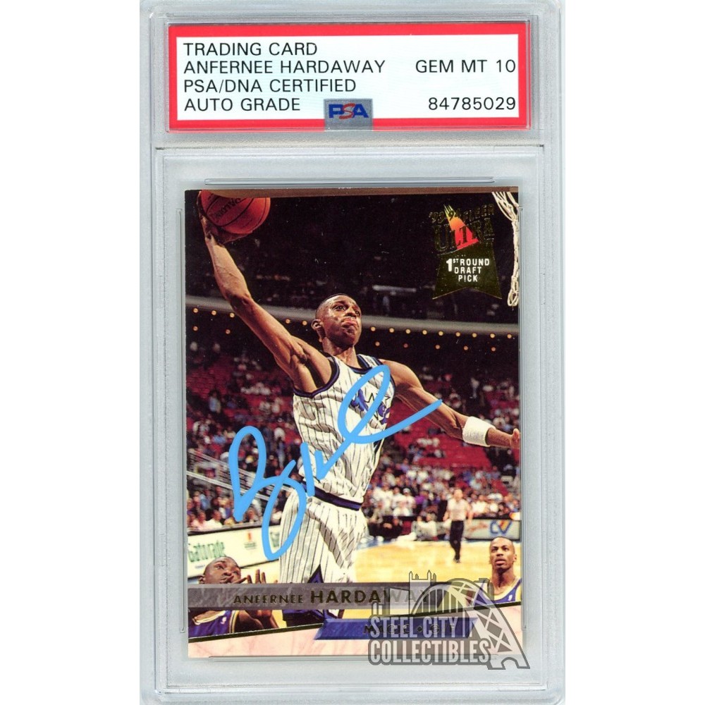 Anfernee Hardaway 1993-94 Fleer Ultra Autograph Rookie Card #305 PSA/DNA 10  (Light Blue)