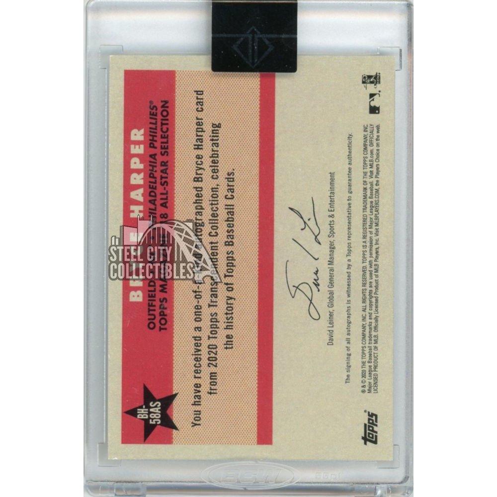 Bryce Harper 2020 Topps Transcendent 1958 Through The Years Autograph 1/1