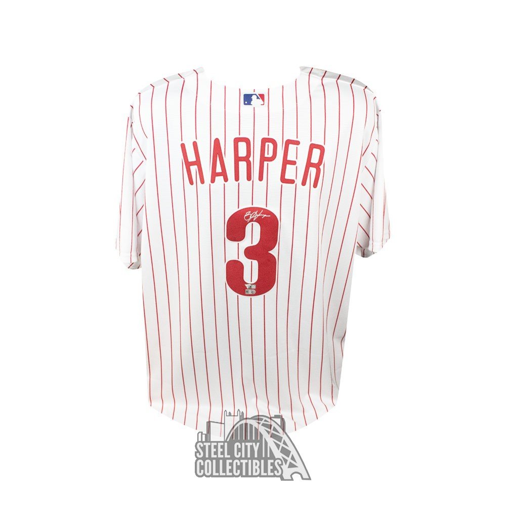Bryce Harper Autographed Philadelphia Phillies Nike White Baseball Jersey -  Fanatics