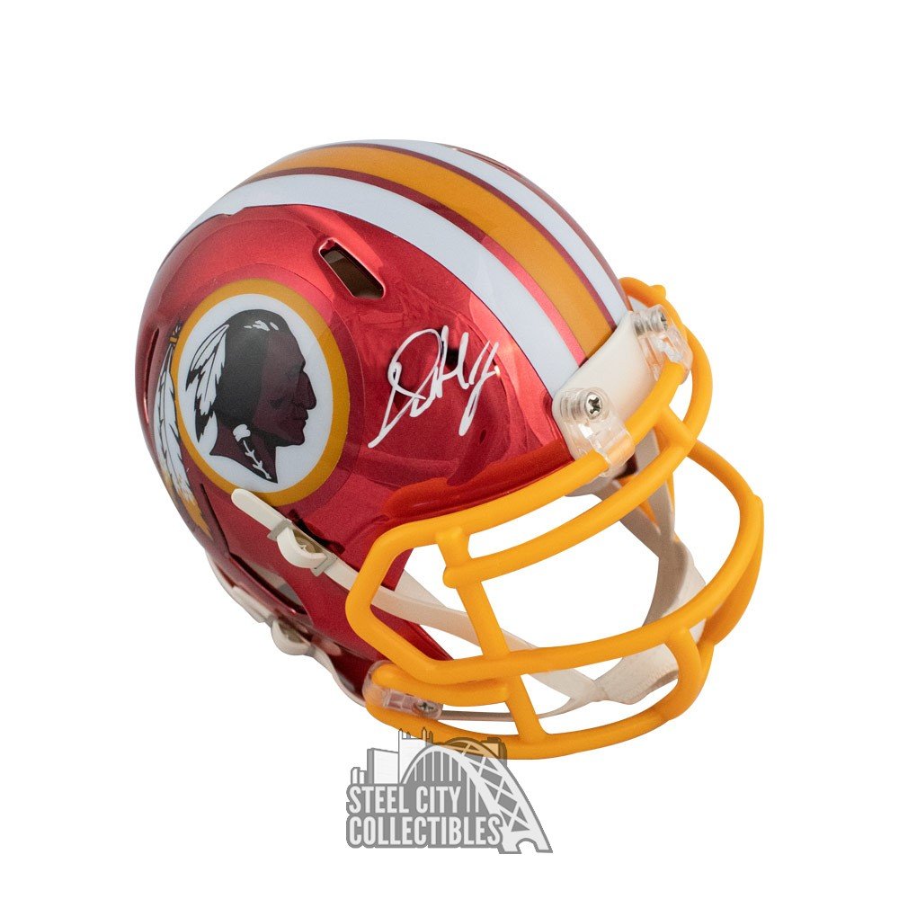 Dwayne Haskins Autographed Washington Redskins Chrome Mini Football Helmet  - BAS COA