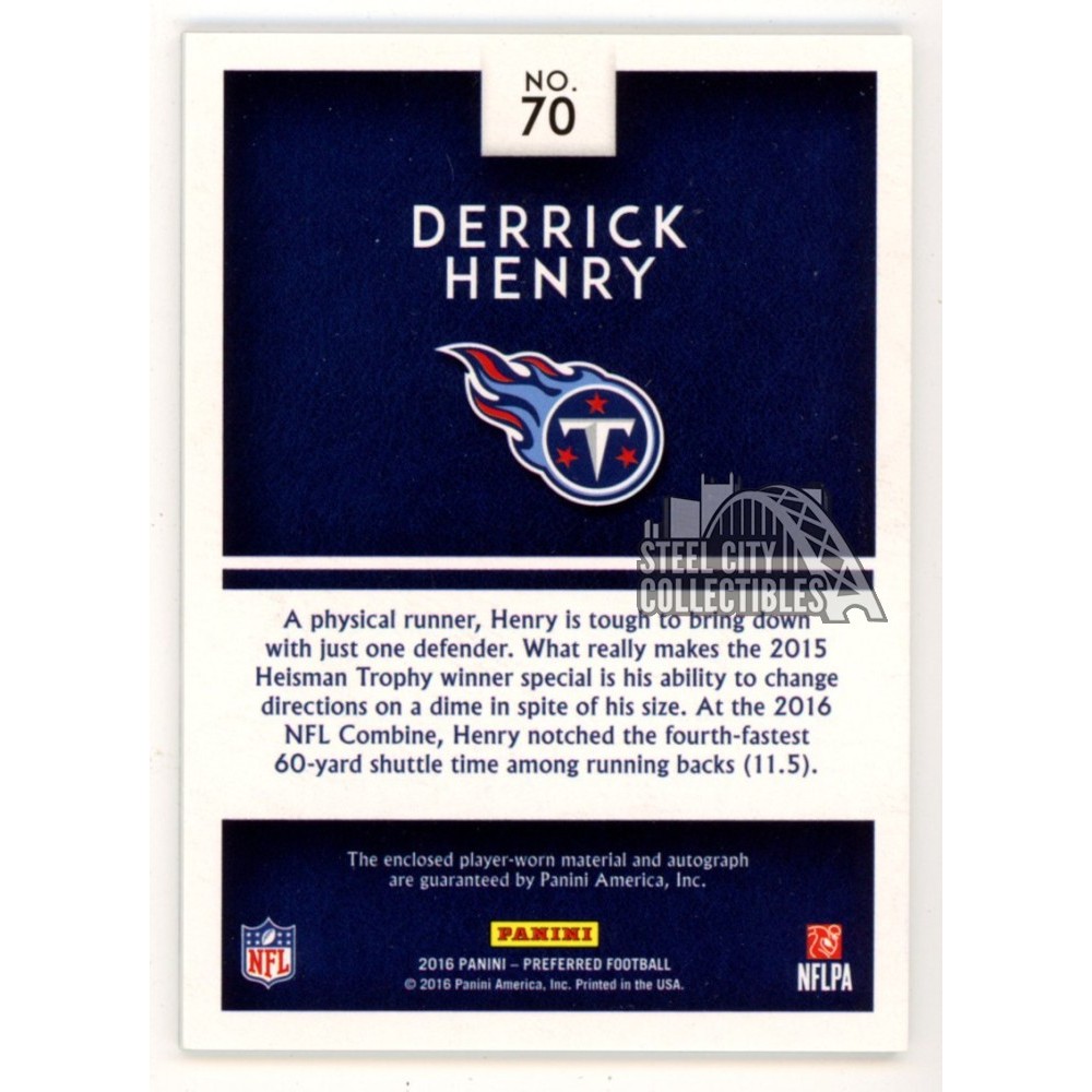 DERRICK HENRY 2017 NATIONAL TREASURES deals PATCH CARD SILHOUETTES