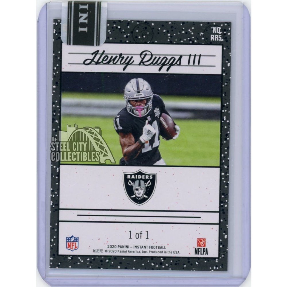 Henry Ruggs III 2020 Panini Absolute Rookie Card Jersey Patch Las Vegas  Raiders