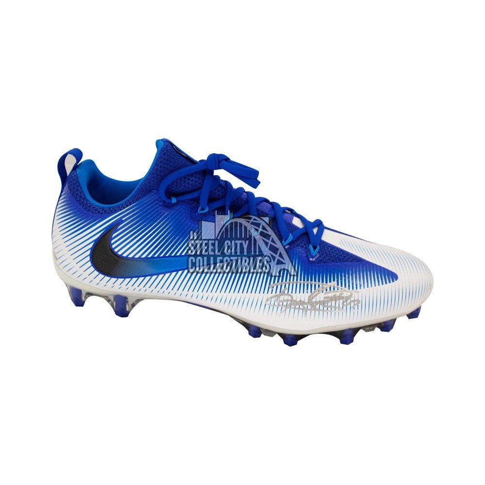 Derrick Henry Autographed Nike Football Cleats Alpha Blue 3/4 - BAS COA