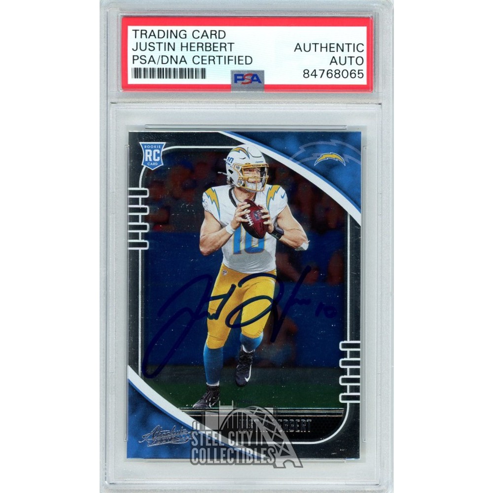 Justin Herbert 2020 Absolute Football Autographed Rookie Card 167