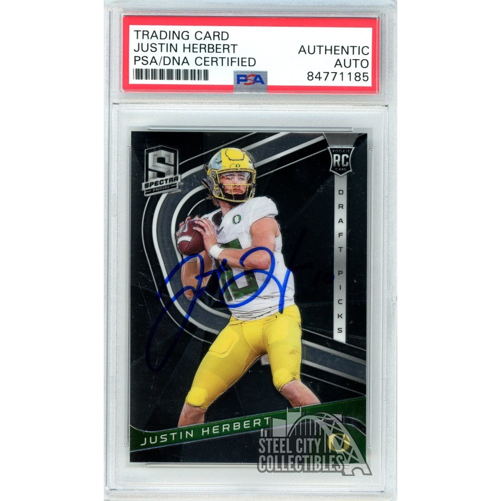 Justin Herbert 2020 Panini Chronicles Draft Picks Spectra Auto