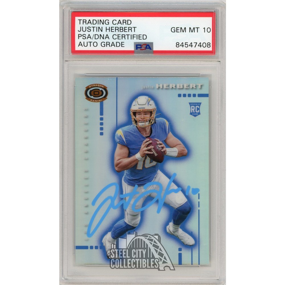 Justin Herbert Autographed 2020 Donruss Clearly Rated Rookie Card