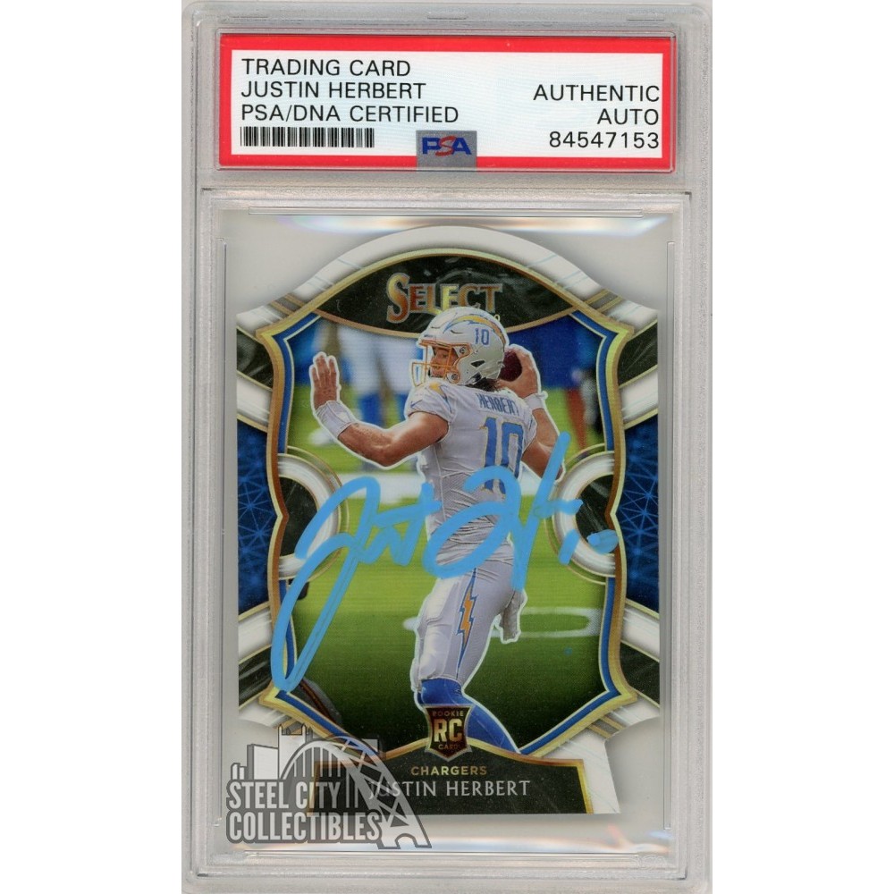 Justin Herbert 2020 Select Concourse Die Cut White Prizm Rookie ...