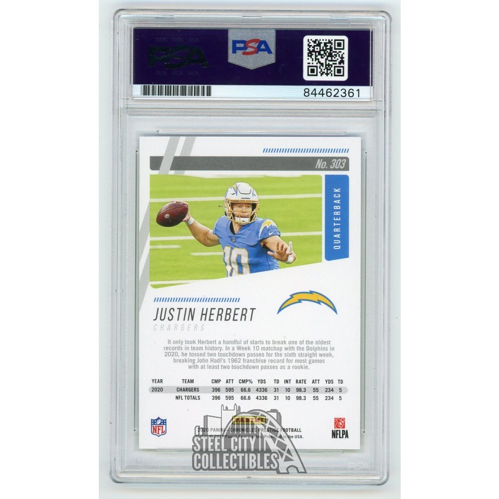 Justin Herbert Autographed 2020 Panini Chronicles Dynagon Rookie Card — RSA