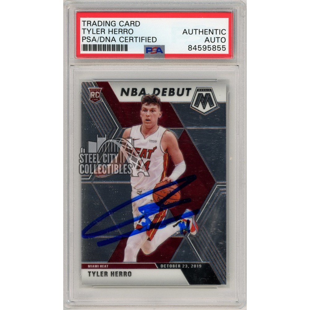 Tyler Herro 2019-20 Panini Mosaic Debut Autograph Rookie Card #280