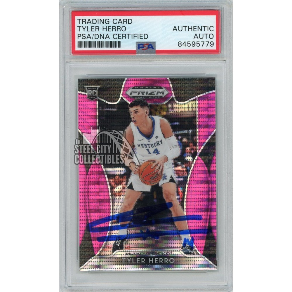 Tyler Herro Autographed 2019-20 Panini Prizm Draft Picks Pink