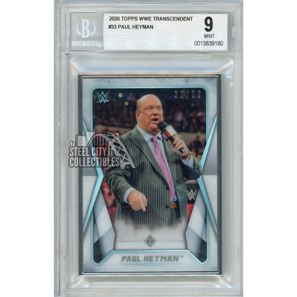 Paul Heyman 2020 Topps Transcendent WWE Collection Card #33 /50 BGS 9 ...