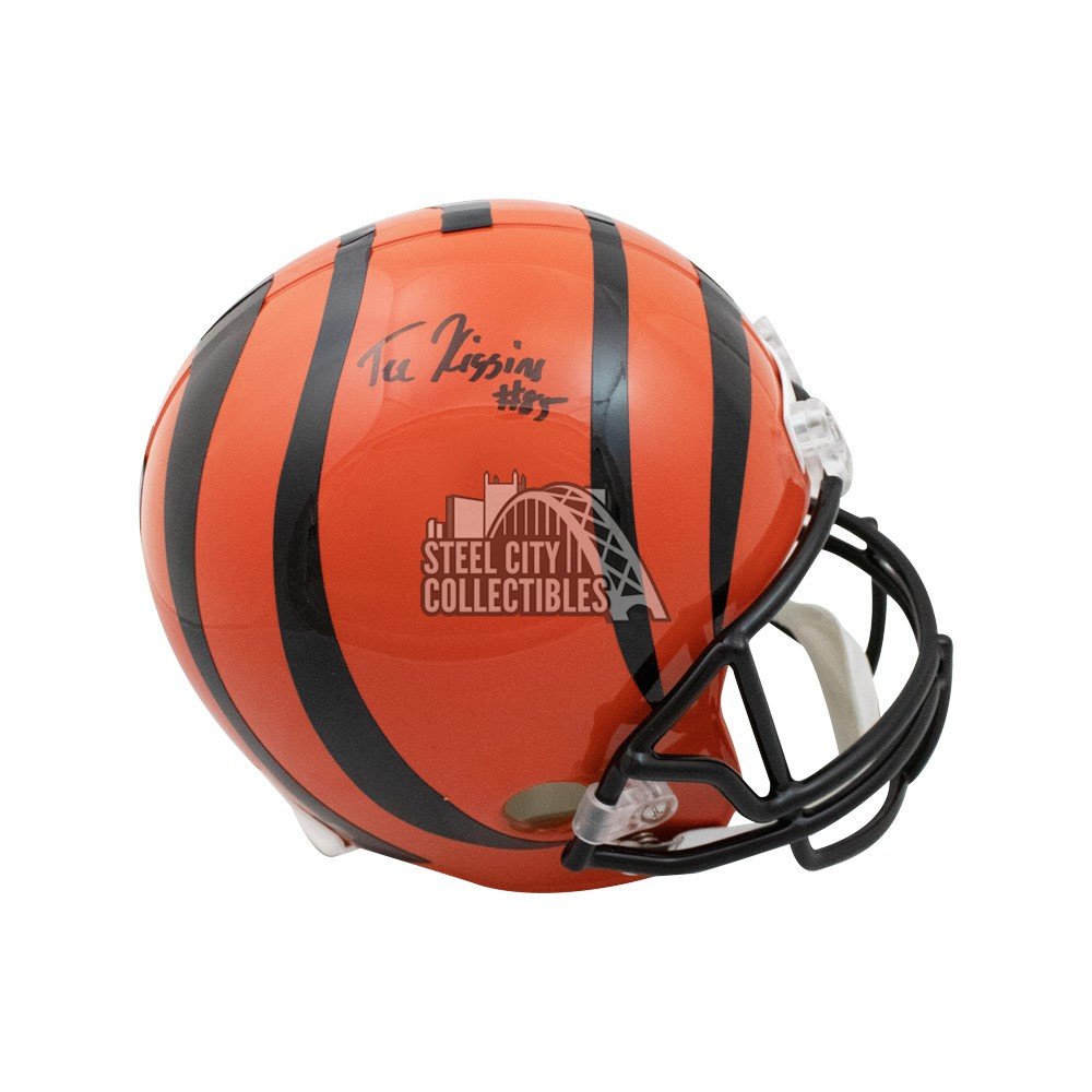 Tee Higgins Autographed Cincinnati Bengals Lunar Eclipse Authentic  Full-Size Football Helmet - BAS (Orange Ink)