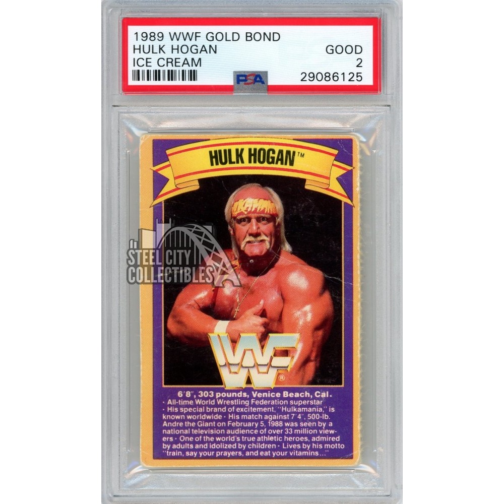 Hulk Hogan 1989 WWF Gold Bond Ice Cream Card PSA 2 | Steel City ...