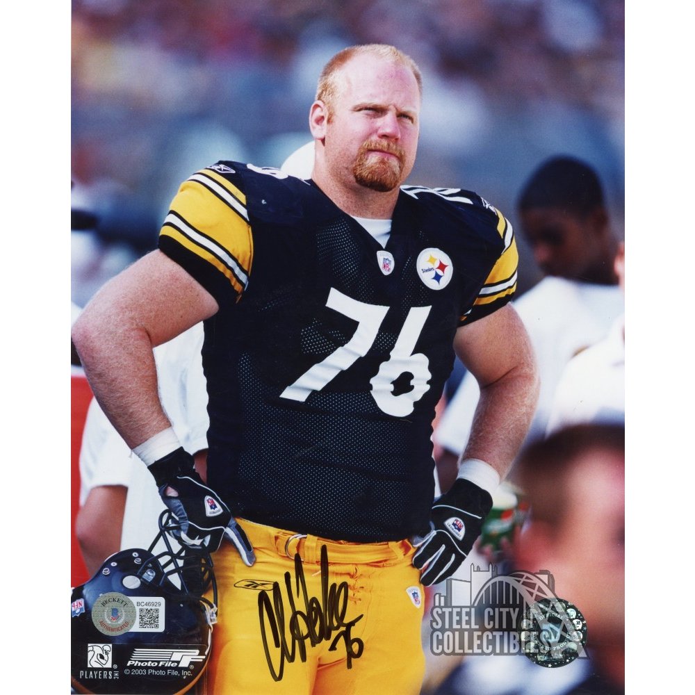 Chris Hoke Autographed Pittsburgh Steelers 8x10 Photo - BAS (Black Ink)