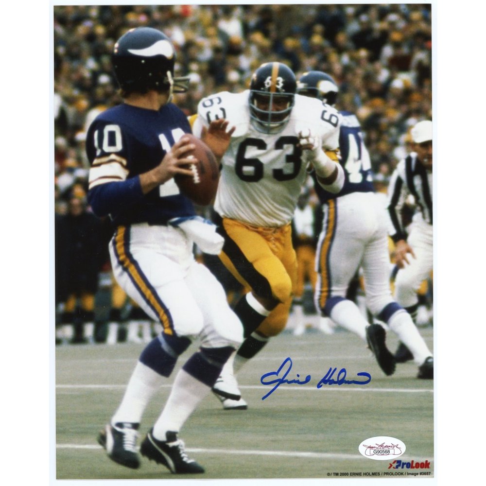 Ernie Holmes Autographed Pittsburgh Steelers 8x10 Photo (Running) - JSA ...