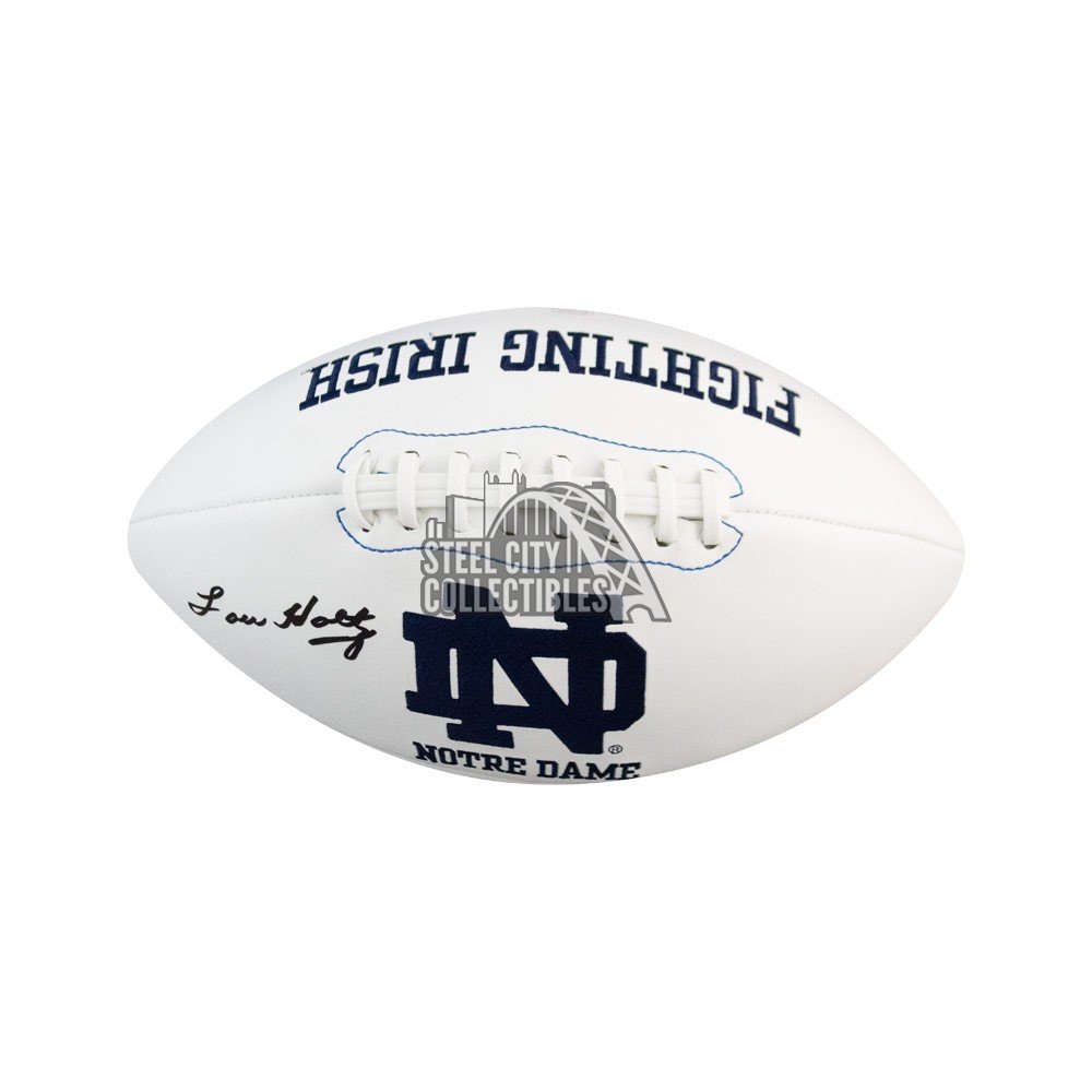 lou holtz autographed football